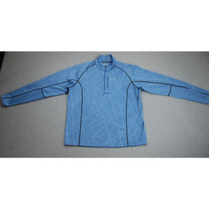Under Armour Sweatshirt Mens Size XL Blue Regular Mock Neck 1/4 Zip Coldgear